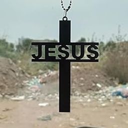 ATOOZED Jesus Cross Car Mirror Hanging Accessory, Christian Dream Catcher for Car Interior Decoration-image-9