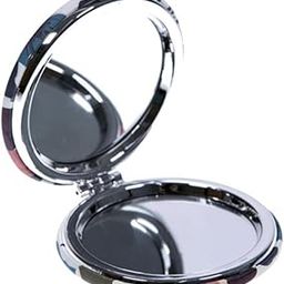 FEELHIGH Pocket Mirror for Women Small Travel Magnifying Flower Purse Mirror Compact Unique Gift for Artistic Mom Diameter 2.75 x 0.4 Thickness-24