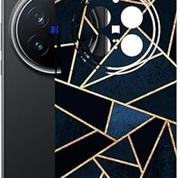 AtOdds Mobile Skin Sticker Wrap | Compatible for VIVO X200 PRO (5G) | Scratchproof Matte Finish | Full Coverage for All Sides & Camera Protection (B-G-Marble)-image-29