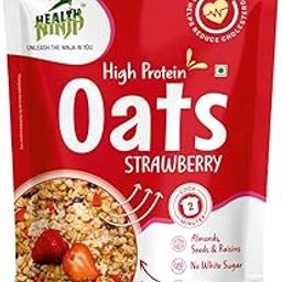 Health Ninja Strawberry Oats | High Protein Breakfast Cereal | Ideal for Oatmeal & delicious snacks | 900 gm Pack-picture-25
