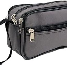 Toiletry kit/Shaving Pouch with Matty Stuff, Multi-Purpose kit(Size 8 * 4.5 * 3.5) (Grey)-image-6