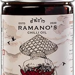 RAMANO'S OG Chilli oil 240gms | 5 distinctive hand-picked chillies | Made with Sichuan Peppercorns, secret ingredients |versatile condiment, dip, marinade or as garnish, Drizzling over noodles, Fried rice, Pizza, Pasta.-image-68