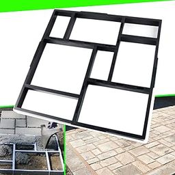 CJGQ ANOTHERA 20"x20"x1.8" Plus Size Walk Maker Reusable Concrete Path Maker Molds Stepping Stone Paver Lawn Patio Yard Garden DIY Walkway Pavement Paving Moulds (8-Grid)-image-28