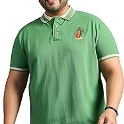 Men's Plus Size Regular Fit Polo T-Shirt(Lomp,Green,6XL)-image-6