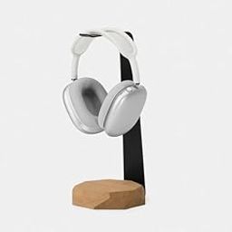 Headset Stand Headphone Holder Universal Headphone Stand Headset Holder Fashion Design Wooden metal Alloy Earphone Headsets Stand Desktop Accssories Desktop Stand Holder (Color :Brown)-14