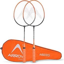 ArrowMax Stainless-Steel Junior Badminton Racquet Set for Kids (AB-220, G2-3.75 Inches, Orange)-11