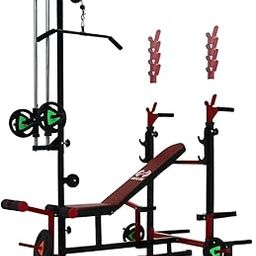 SAFELINE 20-in-1 Heavy-Duty All-in-One Gym Bench | Full Body Home Gym Equipment with J-Hook, Dip Station, Leg Extension, LAT Pulley | Muscle Building & Strength Training Machine-image-6