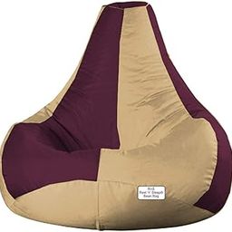 RnS Rest 'n' Sleep - Teardrop Bean Bag Cover Only (Cherry/Ivory, XXXL)-image-79