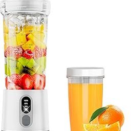 Foyucool Portable Blender for Smoothies and Smoothies, 2 Cup Portable Blender, 17 & 10 oz Cordless with Brush and Lid, USB-C Rechargeable, Quiet Mini Travel Blender, Color-0