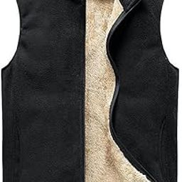 Lamb Cashmere Vest for Men - Winter Jacket Sleeveless Zipper Casual Waistcoat-image-15
