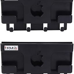 iSale24 Wall Mount Mobile Holder & Remote Organizer | Plastic Storage Case for AC/TV Remotes | Multi-Purpose Wall Charging Stand | Smart Wall Gadget for Home & Office (Black,Black-2PC)-picture-19