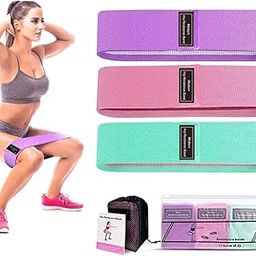Qiyang Sales 3 Pcs Set Fabric Exercise Bands for Legs and Butt, Non-Slip Fitness Bands Booty Bands with Different Resistance Levels, Workout Loop Bands for Squat Glute Hip Training-image-79