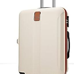 Thorium Royale 8 Wheels 66cm Medium Size Trolley Bag Hard Case Checkin Polycarbonate Luggage, TSA Lock, Wet Pouch Organized Interior, Suitcase for Travel, Trolley Bags for Travel, Vanilla Tan-9