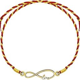 925 Silver Infinity Rakhi for Brother | Stylish Bro Rakhi in Gold Finish for Boys & Men | Lovely Gift-image-6