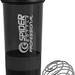 Sports Gym Shaker/Shaker Bottle/Protein Shaker Bottle/Gym Bottle/Water Bottle/Bottle/Shaker with Stainless Steel Blender Ball-500ml (Black) Set of 1-image-52