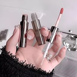 Gege Bear 2-in-1 Double Headed Lip Glaze | Dual-Ended Lipstick & Lip Oil | Moisturizing, Long-Lasting, High Pigment Candy Lip Gloss | Hydrating & Non-Sticky Formula | Soft Matte & High Glossy Finish | Lightweight, Smudge-Proof Korean Beauty for All-Day Wear for Women (#5, 4g)-picture-27