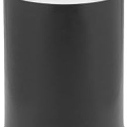 (brushedchrome) - Kraftware 68548 Sophisticates Black With Brushed Chrome 10 Inch Round Waste Basket-10