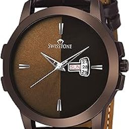 Analog Men's Leather Watch (Brown Dial Brown Colored Strap)-picture-36