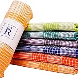 SR Handlooms and Textiles, 100% Pure Cotton Towels (Pack of 6) with 1 Year Guarantee Extra Large Size 36/72Inch(90/180Cm) 3/6Feet 250 GSM Heavy Quality (Multi Color) Mmn:33 (6)-image-50
