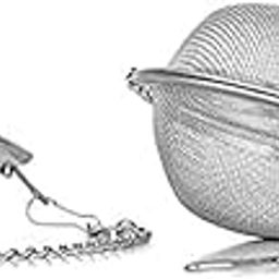 Tea Filter - BabyElf Stainless Steel Tea Infuser - Tea Strainer for Loose Leaf Tea with Extra Fine Mesh, 1.8inch / 4.5cm Tea Filter fits Standard Cups, Mugs and Teapots (Pack of 2, Small)-12