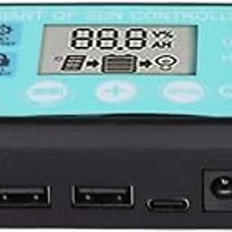 F FABOBJECTS® Solar Charge Controller, Practical MPPT Regulator Dual USB Power No Start Short Circuit Protection for Home-10