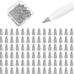 100 Pack Tips Cover for Apple Pencil 2nd Generation and 1st Gen and Apple Pencil Pro/USB-C Silicone Nibs Caps Writing Protection Accessories,Writing Anti-Slip Protective Case for Apple iPad Pencil-11