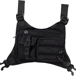 zoomella Men Women Chest Rig Bag Adjustable Strap Front Pack Pouch for Cycling Travel|Backpacks, Bags & Briefcases|Clothing, Shoes & Accessories-picture-13