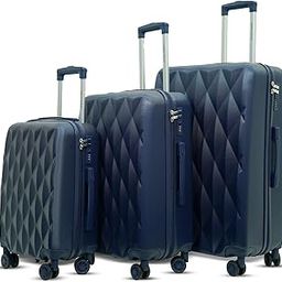 TourisDiamon ABS Hard Shell Trolley Bag Set of 3 Pcs |Durable Suitcase Luggage with Easy Repair Option |8 Dual Swiveling Wheels & Telescopic Handle for Traveling(3, Navy Blue)-image-13