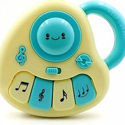 Aditi Toys Baby Piano Musical Infant Toy 4 Key Nodes with 31 Music melodies includes Learning numbers & shapes Flashing Lights Early Learning Baby Tiny Tunes For Boys Girls, 6 to 12 months Yellow/Blue-image-34