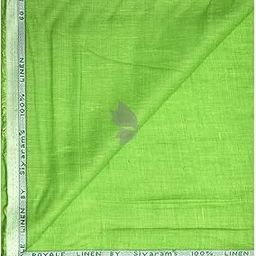 100% Pure Linen 60 Lea Plain Green (Apple Green) colour Unstitched Shirt Fabric of 1.60 mts / VV2363B-image-86
