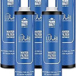 LUXWELL 9” Inch Pre Filter Candle/Cartridge for Water Purifier/RO - MLT Candle - Outer Filter- Spun Filter - Thread Filter/Cartridge for Aquaguard,Livpure, Outer Filter - Pack of 5-12