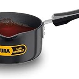 Hawkins Futura 1.5 Litre Saucepan, Hard Anodised Sauce Pan, Cooking Pot with Long Handle, Black (AS15)-image-67