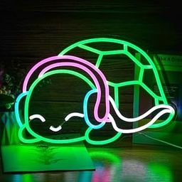 Wall Mitra Turtle Neon Sign Led Green White Pink Neon Light Art Turtle Wall Light Up Sign Neon Sign For Bedroom Bar Man Cave Club Party Wall Decor Gift(12x18)-image-71