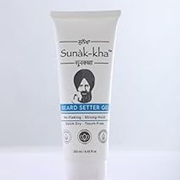 Sunakkha Beard Setter Gel Pack of 1 (250ml)| No Flakes | Beard Fixer for Sikh Men | Long Lasting Extra Strong Hold | Non Messy, Great Fragrance | Sulfate Free | Paraben Free-50