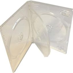 New MegaDisc 1 Crystal Clear Standard 4 DVD Storage Replacement Case Box 14mm Four Discs Holder W Flap-picture-1