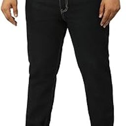Men Plus Size Mid-Rise Smart Fit Cotton Blend Jeans-7