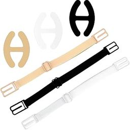 Bra Strap Clips & Elastic Holder Combo - 3 PCS Clip and 3 PCS Adjustable Elastic Bra Strap Holder - Anti-Slip Cleavage Enhancer, Bra Strap Converter for Racerback Tops and Dresses D3-picture-12