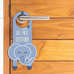 CVANU Do Not Disturb Elephant Shaped Wooden Door Sign Hanger Size(24cm x 12cm)_cv66-image-26