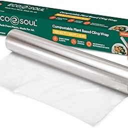 ECO SOUL [30 cm x 30 mtr] Compostable Cling Wrap | Plastic-Free Transparent Kitchen Film | Like Silver Aluminum Paper Foil/Roll | Food Wrapping, Covering & Packaging Sheet | BPA Free & Microwave Safe-image-19