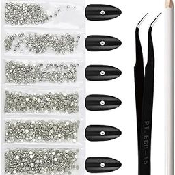 Gleevia Premium Nail Art Rhinestones Set – 6 Sizes of Crystal Gems with Tweezers & Wax Pencil for DIY Nail Decoration-image-21