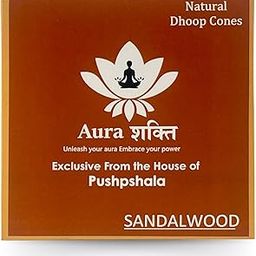 Aura Shakti Incense Dhoop Cones for Home (100 g) | 100% Organic Dhoop Sticks | Dhoop Batti/Cup | Natural Fragrance for Puja & Meditation | Long Lasting Aroma (Sandalwood, Pack of 1)-image-26