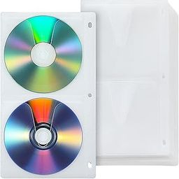 Kosiz 36 Pieces 4 Dise DVD Poly Sleeves 3 Rings CD Sleeves Binder Pages 144 Disc Capacity for Binders Only-image-53