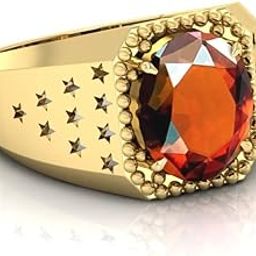 7.25 Ratti Gomed (Hessonite) Original Stone Adjustable Ring For Men And Women With Lab Certified A-07-image-109