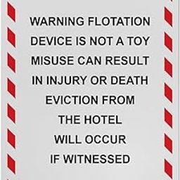 Warning Flotation Device Is Not Sign, 8.5 x 11 in" OSHA Compliant Swimming Pool Sign, Weatherproof Plastic, UV resistant & Easy-to-Read Signage-image-19