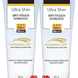 Sunscreen SPF 50+ | Broad Spectrum UVA/UVB | Blue light protect | Water resistant, Ultra light & Non sticky | Oily, Dry & Sensitive Skin | 30 g(Pack of 2)-image-82