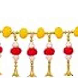 Moti Toran for Door Decoration Beads Toran with Bells & Artificial Flowers Traditional Indian Thoranam for All Festivals and Celebrations [Fits All Door: 40 Inch / 100 cm]-image-33