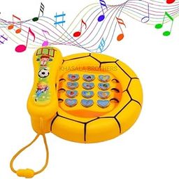M2K HUB® Baby Musical Telephone Toy, Educational Pretend Mobile Phone with Lights and Music Toy for Kids Boy and Girls (Yellow Telephone)-25