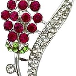 Rhombus Flower Brooch (Pink)-image-98