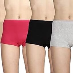 Women's Cotton Boyshorts (Pack of 4) (LUX COZI_Multicolored_90 cm)-image-0