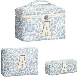 bnf® Quilted Makeup Bag for Women Girls Pouch for Lotion Eyebrow Pencil Gift Idea 3pcs Health & Beauty |Makeup |Makeup Bags & Cases-picture-12